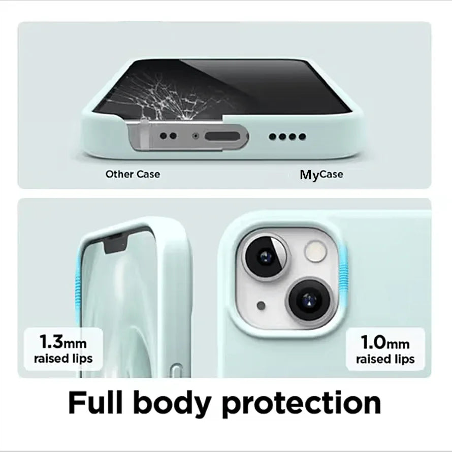 Shockproof SiliconeCase for iPhone11 12 13 mini softshell Anti-Scratch Anti-DropWashableratio/16colors tochoose from/withBox