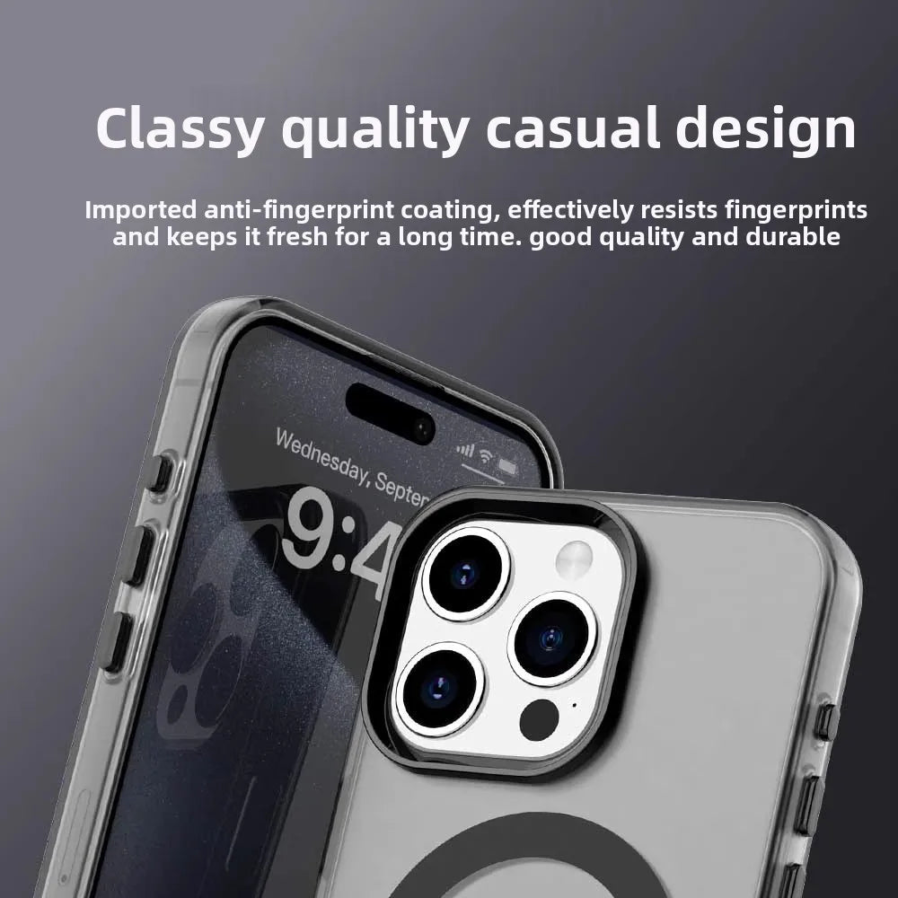 For iPhone 17e 16e Case New Fashion Frosted Transparent Candy Magnetic  Anti-drop Cover For iPhone 17E Wireless Charging Funda