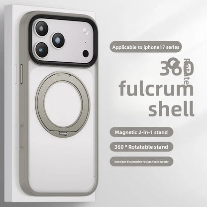 Luxury 360 Rotating Magnetic Phone Case for iPhone 17 Pro Max 16 Plus 15 14 13 12 11 Shockproof Slim Fit for Magsafe Stand Cover