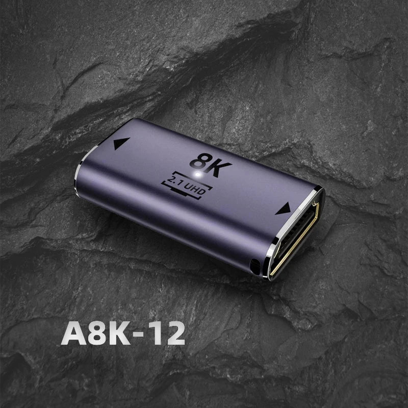8K HDMI-compatible 2.1 Cable Connector Adapter 270 90 Degree Angle 2 Pieces Male To Female Converters Cable Adaptor Extender 3D