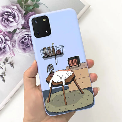 For Samsung Galaxy Note10 Lite Case SM-N770F 6.7'' Popular Candy Painted Cover Soft TPU Phone Case For Samsung Note 10 Lite Bags