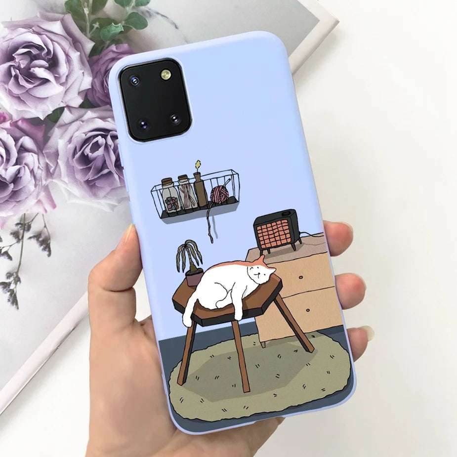 For Samsung Galaxy Note10 Lite Case SM-N770F 6.7'' Popular Candy Painted Cover Soft TPU Phone Case For Samsung Note 10 Lite Bags