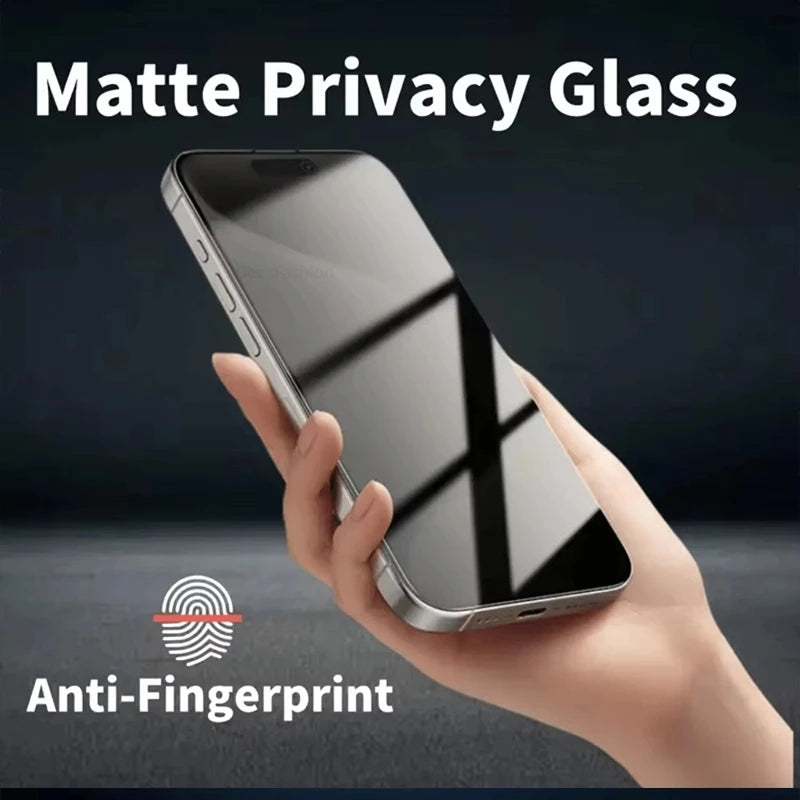 1-5Pcs Matte Privacy Tempered Glass Screen Protector For iPhone 18 17 Pro Max 16 15 14 Plus 13 11 12 XS Air 16e Dust Free Instal