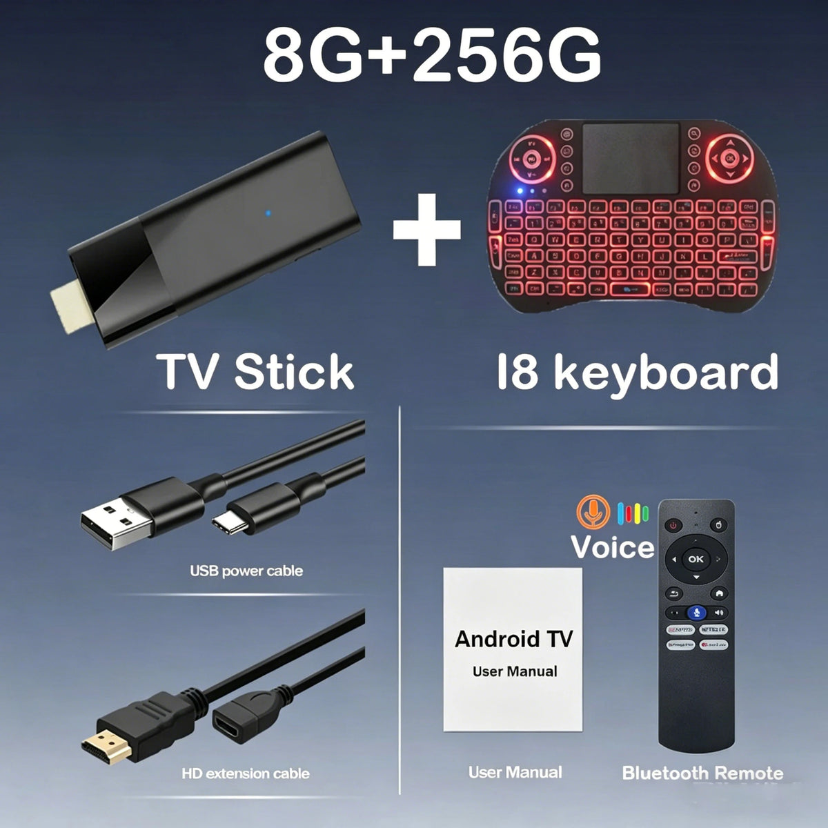 Android 16 TV Stick Allwinner H313 Chip 8GB+256GB 8K Ultra HD 2.4G/5G Dual WiFi Bluetooth 6.0 Google Assistant Streaming TV Box