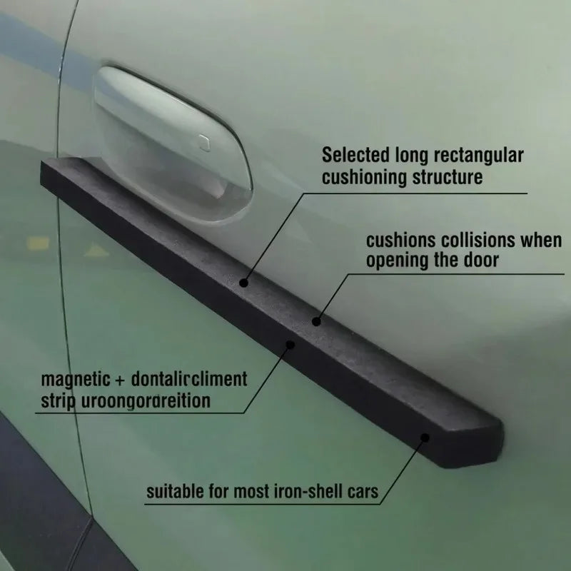 Anti-Collision Strip Magnetic Adhesive Car Door Edge Bumper Protection Strip Universal Door Buffer Parking Bump Prevention