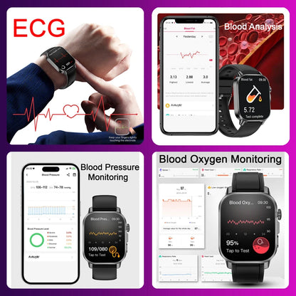 2026 Fit 3 New Health AI Nursing SmartWatch Men ECG+PPG Blood Lipid Uric Acid Health Analysis Clock Bluetooth Call Watch For IOS