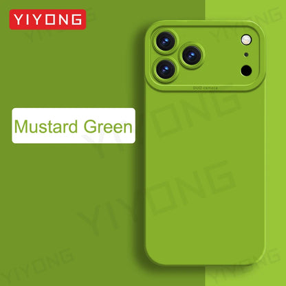 For iPhone17 Pro Max Case YIYONG Original Soft Liquid Silicone Cover For iPhone 17 Air 16 16e 15 14 Plus 12 13 Mini Phone Cases
