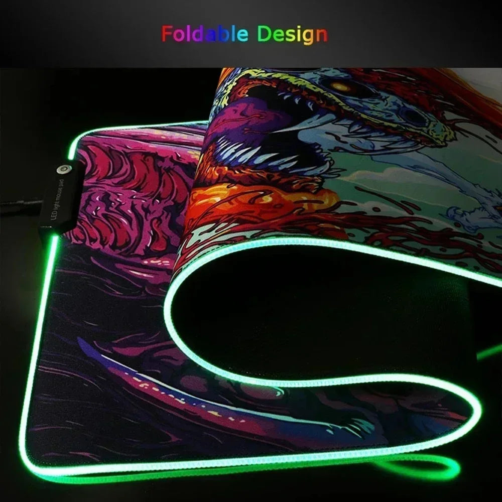 RGB Stock Market Mouse Pad Trading Chart Pattern PC Gaming Mouse Pad HD Gamer LED Light XXL HOT Candlestick Pattern Art Desk Mat