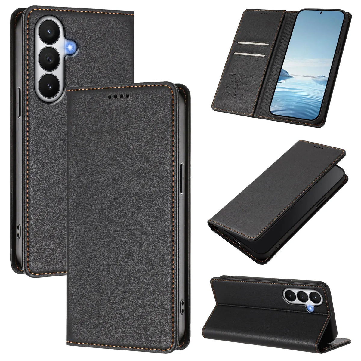Leather Phone Case For Samsung Galaxy S26 Ultra S26 Edge S26 Plus S26 S25 Edge S25 Ultra S25 Plus S25 Flip Wallet