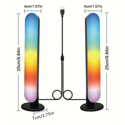 RGB Smart LED Strip Night Light Remote Control For Room Gaming TV And Party Decoration Sync With Music Desk Table Lights Lamp