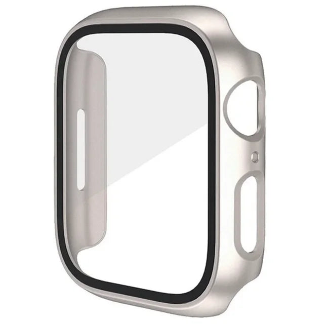 Glass+Cover For Apple Watch case 10 9 8 7 6 SE 5 iWatch Accessorie Screen Protector iWatch series 46mm 44mm 40mm 41 45mm 38 42mm