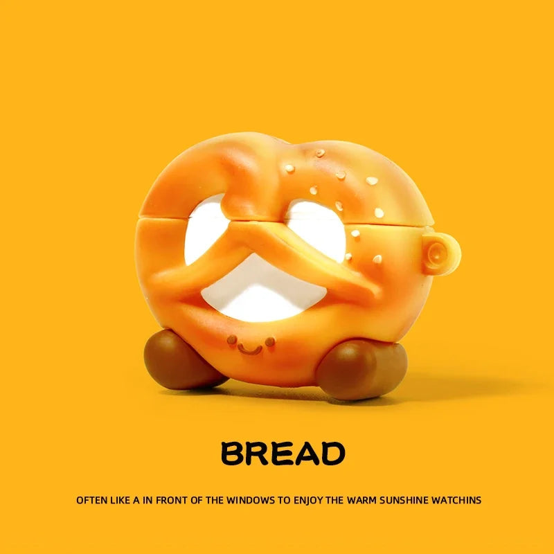 3D Chocolate Cookies Bread Case For AirPods 1 2 3 4 Pro Cartoon Cute Earphone Case For AirPods Pro 2 Silicone Soft Cover