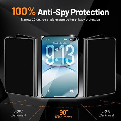 1-4Pcs Full Cover Privacy Screen Protector For IPhone 18 Duo Ultra Anti-spy Tempered Glass For iPhone 18 Pro Max 18 Series