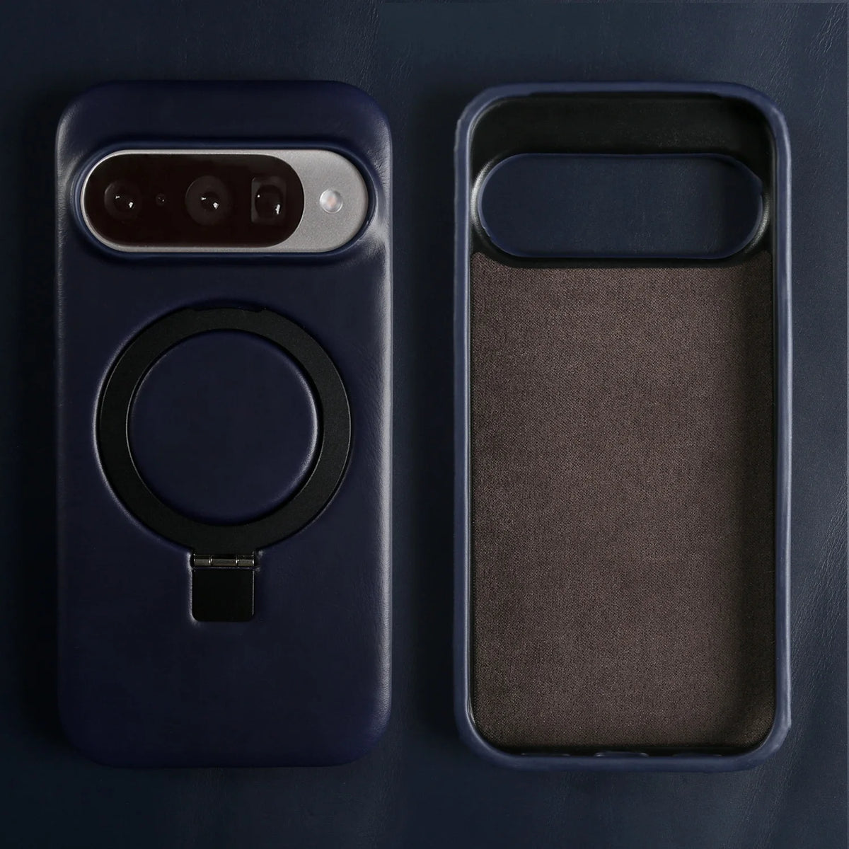 Luxury Magnetic Bracket Holder Genuine Leather Case For Google Pixel 10 Pro XL Pixel10 8A 9Pro 7A 6A 5A Full Wrapped Back Cover