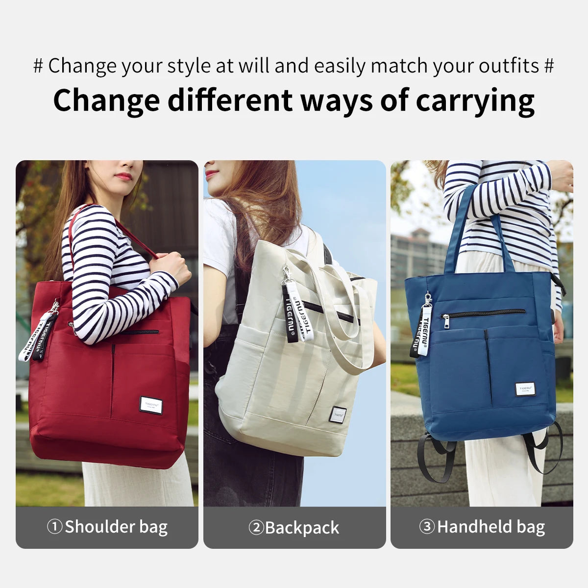 Tigernu Women Backpacks Tote Bag For Girls Light Backpack Bags Laptop Bags For Women Fashion Female Travel Backpacks Knapsack