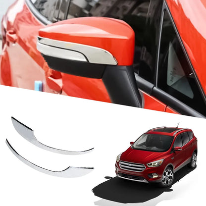 2Pcs Car Rearview Side Mirror Anti-Scratch Trim Sticker Cover for Ford Ecosport 2013 - 2022 ABS Chrome Styling Accessories