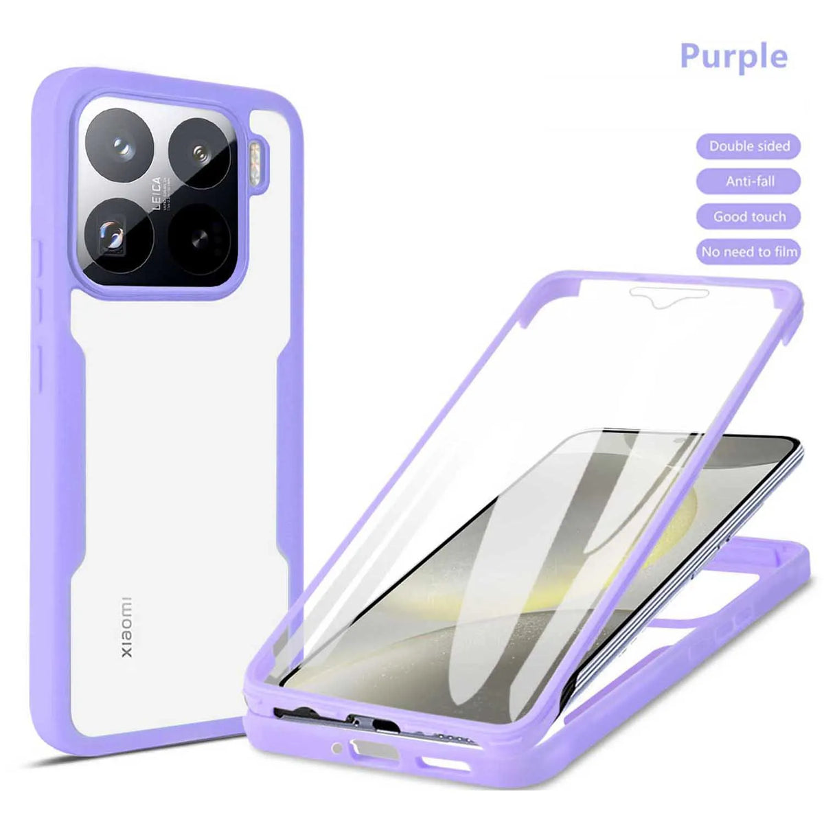 For Xiaomi 15T 14T 13T Pro Anti Fall 360 Fully Wrapped Phone Case For Xiaomi 17 Pro Max 15Pro 14 15 Ultra Transparent Phone Case