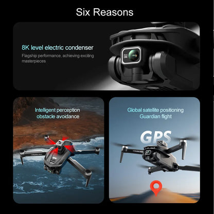 V168 Max Mini Drone Screen Ccontrol 8K HD Dual Cameras Remote 5G WIFI FPV Remote Control Portable Obstacle Avoidance Drone