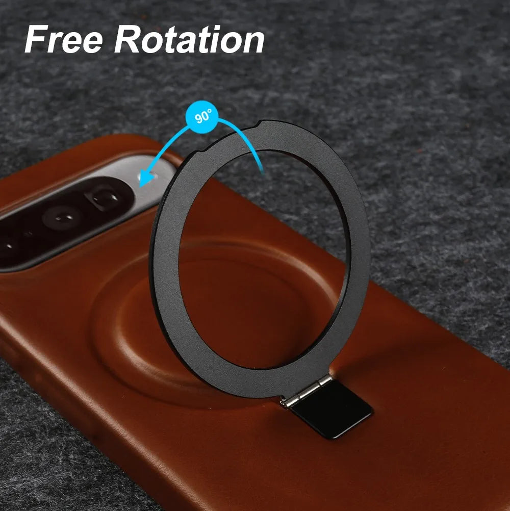 Luxury Magnetic Bracket Holder Genuine Leather Case For Google Pixel 10 Pro XL Pixel10 8A 9Pro 7A 6A 5A Full Wrapped Back Cover