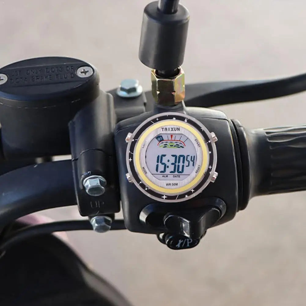 Motorcycle Digital Clock Waterproof Motorbike Stick-on Dashboard Car Clock Car Stick-On Mini Watch For Dashboard Boat Bike