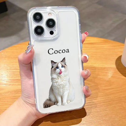 Personalized Customized cute pet photo phone clear soft case Compatible with iPhone17 16 15 14 13 12 11 ProMax Plus
