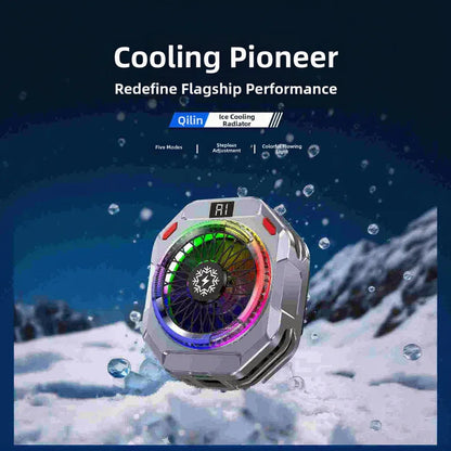 TH28-Pro Magnetic Phone Cooler Fast Heat Dissipator With Adjustable RGB Light 30W AI Cooling Phone Back Clip Radiator