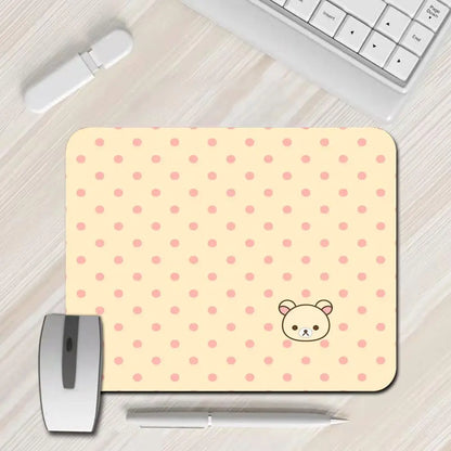 Lovely Rilakkuma Kawaii Pad Rubber Gaming Mousepad Gamer Stitching Dining Table Desk Mat PC Computer Keyboard Mat Mause Mice