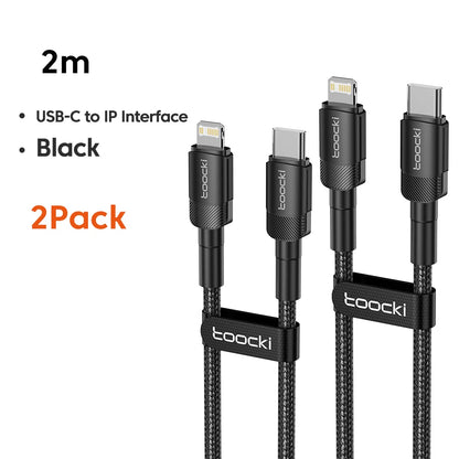 Toocki PD 20W USB C To Lightnin Cable For iPhone 15 14 13 12 11 Pro XS 8 Type C To Lightning Cable Data Wire Fast Charging Cable