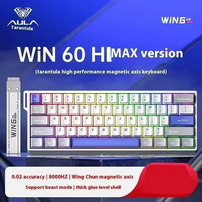 Aula Win60 Win68 He Magnetic Switch Keyboards 8k Rgb Hot-Swap Wired Mechanical  Gaming Keyboard Customize Esports PC Gifts