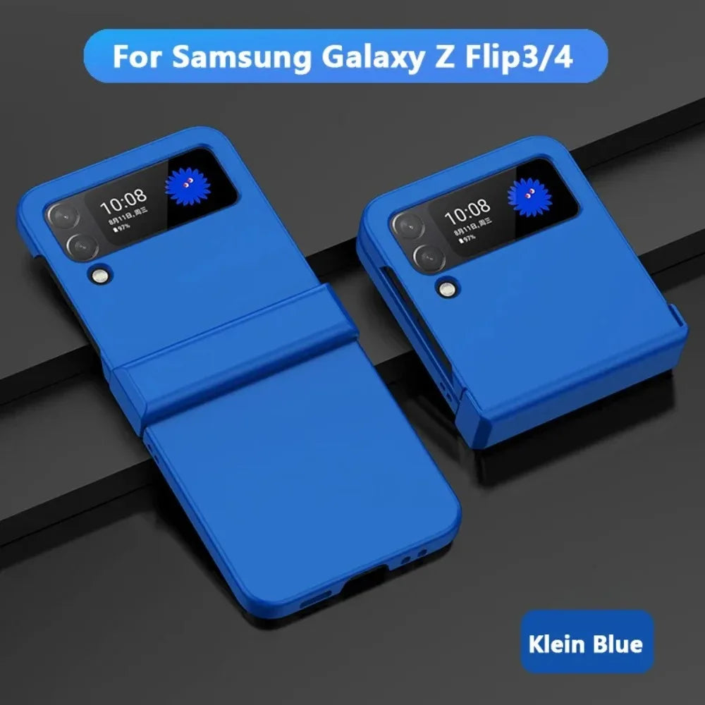 Luxury Ultra Slim Hard Folding Phone Case for Samsung Galaxy Z Flip 8 7 FE 6 5 4 3 Shockproof Foldable Skin Feel Protector Cover