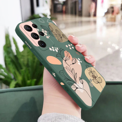Abstract Plants Phone Case For Samsung Galaxy S25 S24 S23 S22 S21 S20 Ultra Plus FE S10 S9 S10E Note 20 Ultra 10 9 Plus Cover