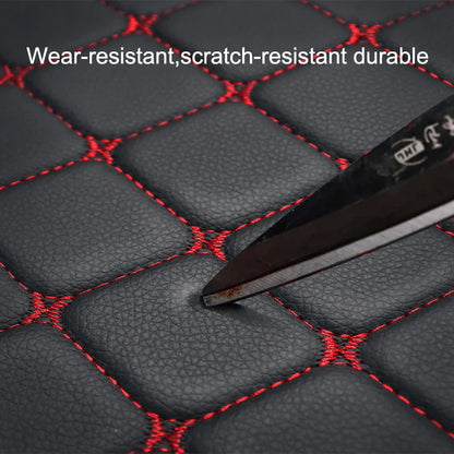 Universal Car Seat Covers Pu Leather Fashion Car Front and Rear Seat Cushions Car Seat Protector Four Seasons Auto Accessories