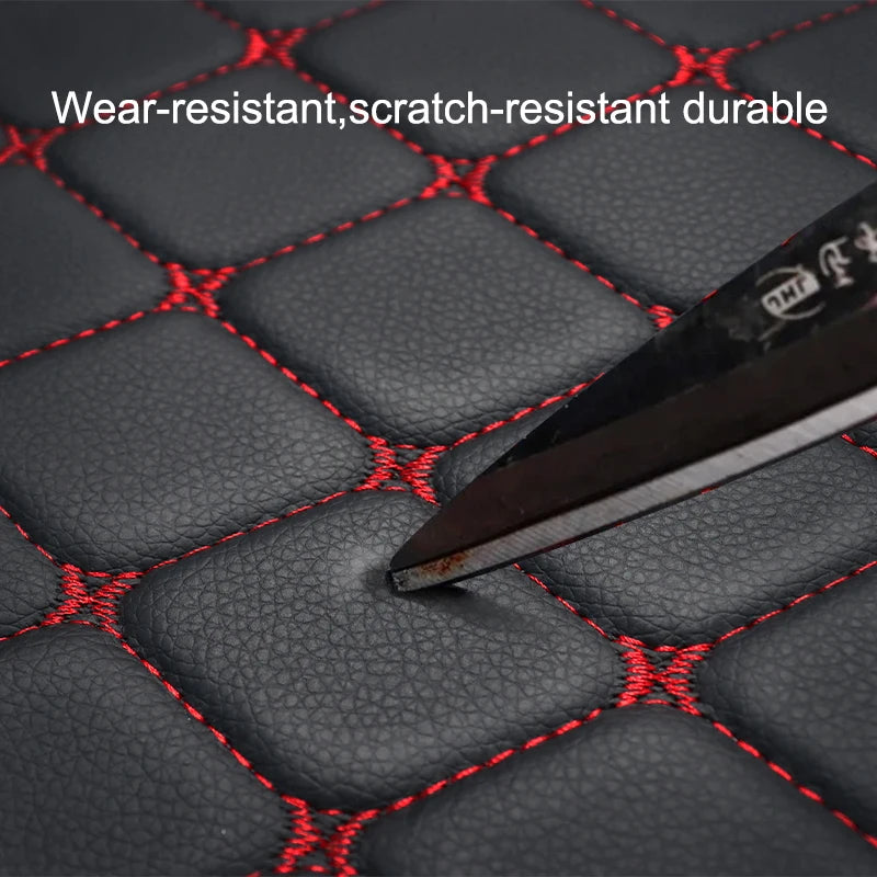 Universal Car Seat Covers Pu Leather Fashion Car Front and Rear Seat Cushions Car Seat Protector Four Seasons Auto Accessories