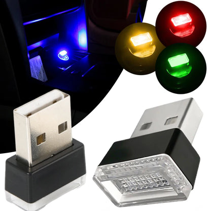 Mini Car Interior Ambient Lights Atmosphere Lamp USB LED Car Lights PC Car Decoration Light Plug and Play Decor Lamp Lighting