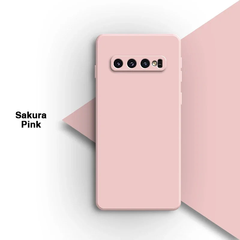 Matte Original Phone Case for Samsung Galaxy S10 Plus S10E S10+ S10Plus High Qualtiy Soft Candy Color Liquid Silicone Back Cover