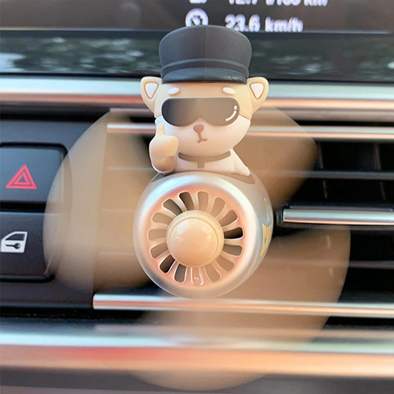 No perfume DIY fragrance Rotating propeller pilot dog car air fresheners vent clip plane aroma diffuser decorations accessories