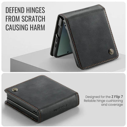 For Samsung Galaxy Z Flip 8 5G 2026 Luxury Case Classic Book Funda Samsung Z Flip 7 Case Phone Galaxy ZFlip 8 Flip7 Leather Etui