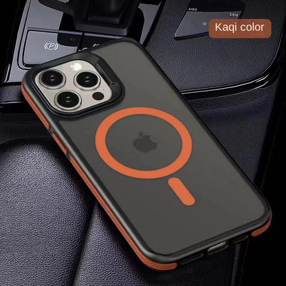 Magnetic Luxury Matte Translucent Armor Shockproof Case For iPhone 16 15 14 13 12 11 Pro Max for Magsafe Wireless Charge Cover