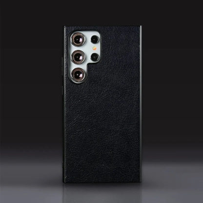 Retro Genuine Leather Phone Case for Samsung Galaxy S26 Ultra S23 Plus S24Ultra S23Ultra S22Ultra S21FE Luxury Back Cover Cases