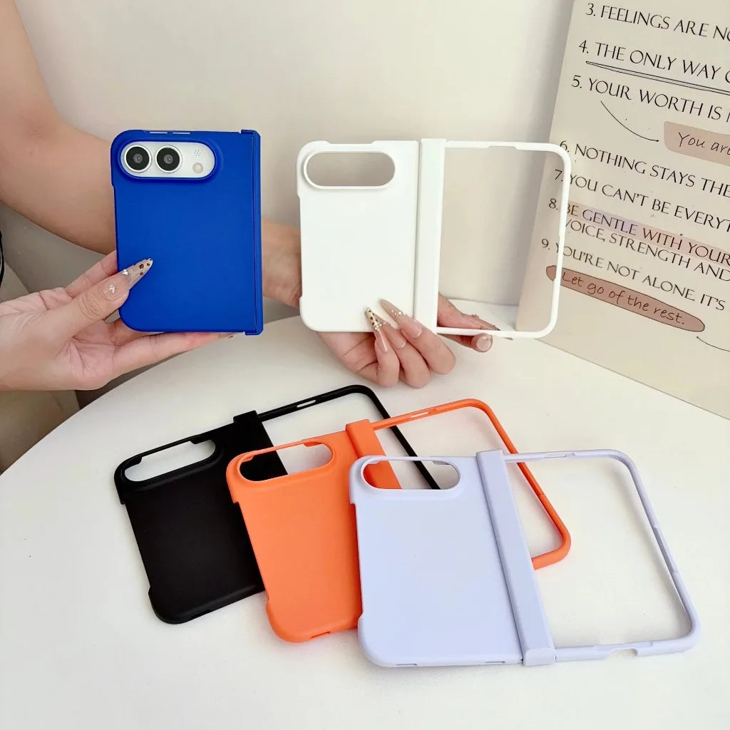 Candy Colorl Hard Shell PC Hinge Protection Shockproof Phone Case For iPhone Duo 2026 Bumper Protective Front and Back Cover
