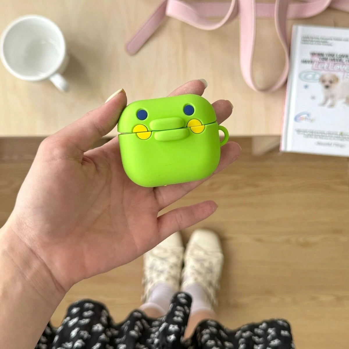 Funny Cartoon Green Big-Mouthed Frog Silicone Earphone Case For AirPods Pro 3 1 2 3 4 Pro Pro2 Wireless Bluetooth Earphone Cases