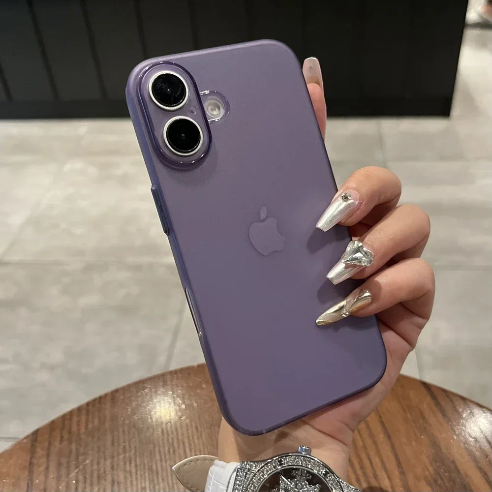 Ultra Thin PP Case For iPhone 17 16 15 14 13 12 11 Pro Max 16 15 Plus Matte Cover For iPhone 17 Air Slim Clear Shockproof Case