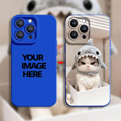 Custom Matte Case for iPhone 17 16 15 14 13 12 11 Pro Max SE XS XR 15 7 Plus 16E DIY Personalized Photo Picture Soft Cover Funda