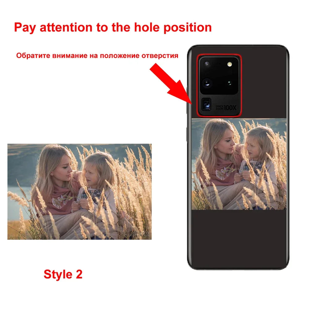 Custom Case for Samsung Galaxy S25 S24 S23 S22 S21 S20 FE Ultra Plus A53 A73 Note 20 A52S A32 A51 DIY Personaliz Picture Cover