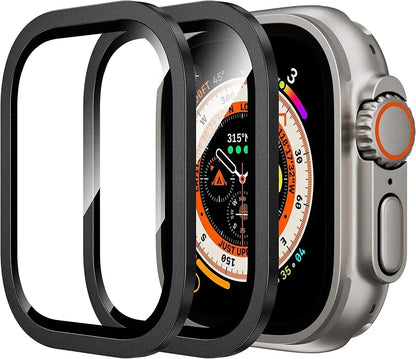 2PCS HD Metal Tempered Glass For Apple Watch Ultra 49mm Screen Protector Anti-Scratch Bumper Full Film for IWatch Ultra 49mm