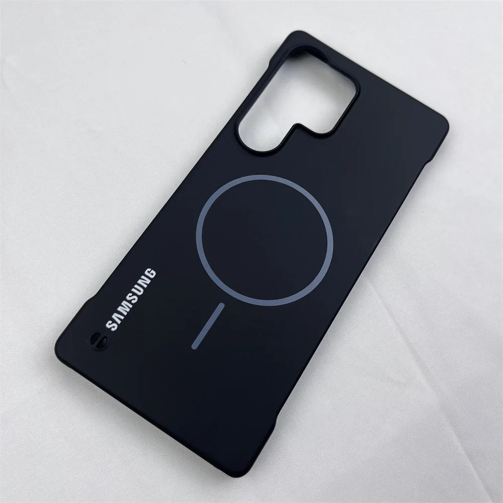 Slim Frameless Matte PC Magnetic Case For Samsung S26 S25 S24 S23 S22 Ultra Plus FE S25edge For Magsafe Wireless Charger Cover