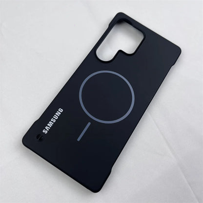 Slim Frameless Matte PC Magnetic Case For Samsung S26 S25 S24 S23 S22 Ultra Plus FE S25edge For Magsafe Wireless Charger Cover