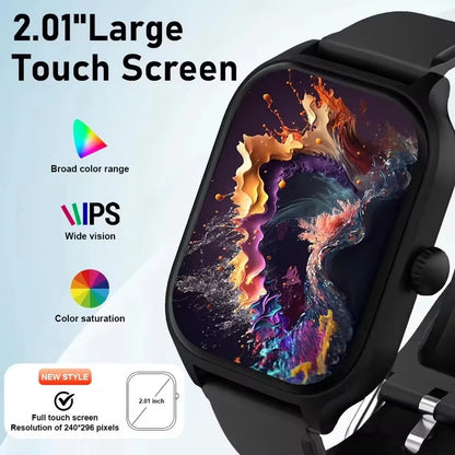 2026 Women Smart Watch Men Full Touch Screen Heart Rate Fitness Tracker Ladies Watch Bluetooth Call Smart Clock for Android IOS