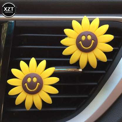 Fashion Car Multiflora Sunflower Car Air Outlet profumato profumo Clip deodorante diffusore accessori per auto decorazione
