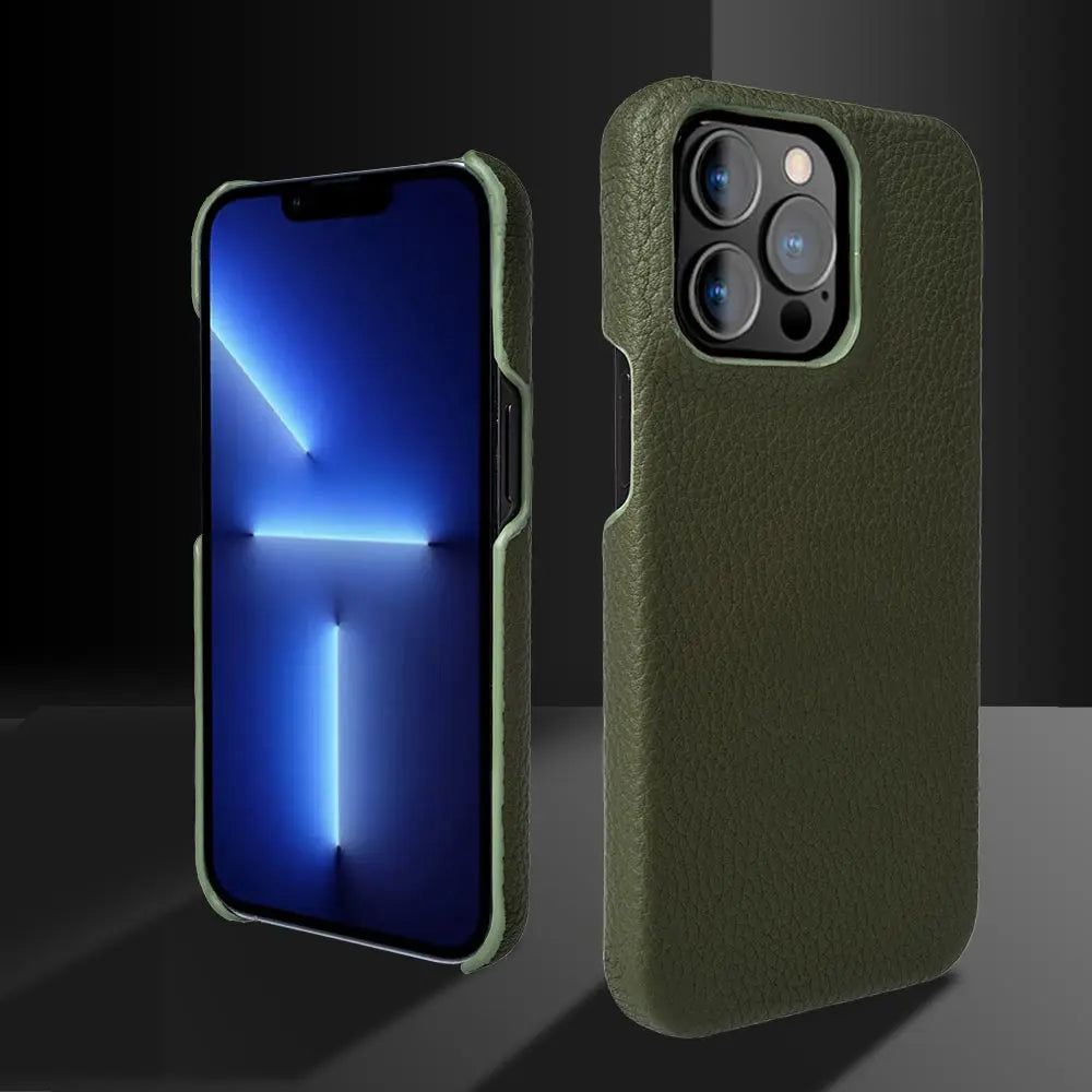For iPhone 13 Pro Case Luxury Genuine Leather Cover Back Etui Coque Shockproof for Funda IPhone14 XR XSMax 15 7 8Plus 12 Carcasa